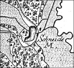 Standort der sogenannten Wendtmühle Schneidemühle zwischen Ramelow und Bresewitz